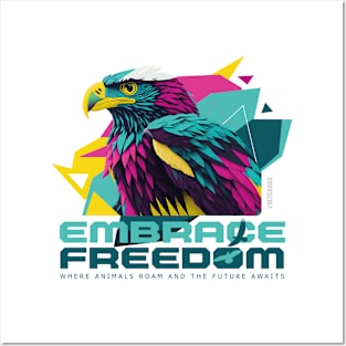 The eagle of freedom, t-shirt and accessories inspired by nature and adventure Posters and Art